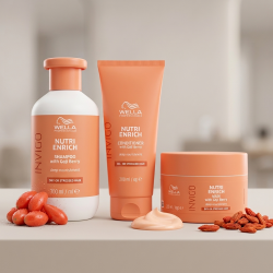 Set nutritie si hidratare pentru par Wella Professionals Invigo Nutri-Enrich ( Sampon 300 ml + Masca 150 ml + Balsam 200 ml)