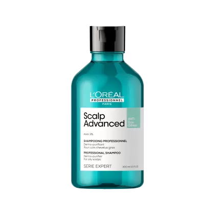 Sampon profesional pentru scalp gras L’Oreal Professionnel Scalp Advanced, cu 3% AHA, 300 ml