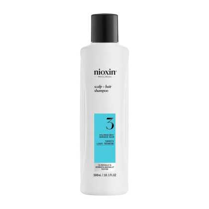 Sampon profesional fortifiant impotriva ruperii pentru par vopsit sau deteriorat cu aspect usor subtiat Nioxin System 3 Scalp + Hair Shampoo, 300 ml