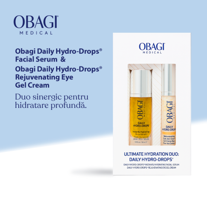 Pachet Obagi Ultimate Hydration Duo - Daily Hydro-Drops Facial Serum 50 ml+ Daily Hydro-Drops® Eye Gel Cream 15ml