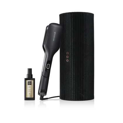Set profesional de styling GHD Duet Style™ cu placa de par cu aer cald 2-in-1 pentru uscare si coafare & ulei de styling Sleek Talker Wet To Sleek Styling Oil, 95 ml