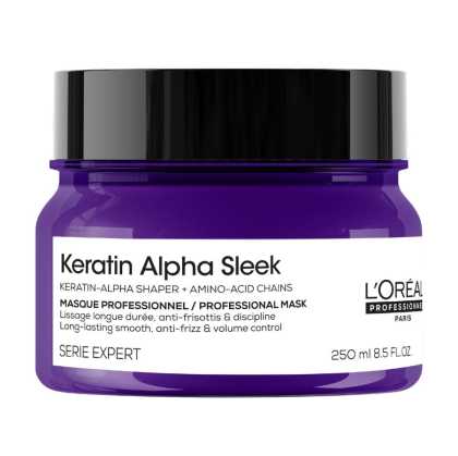Masca profesionala pentru par matasos L’Oreal Professionnel Serie Expert Keratin Alpha Sleek, 250 ml