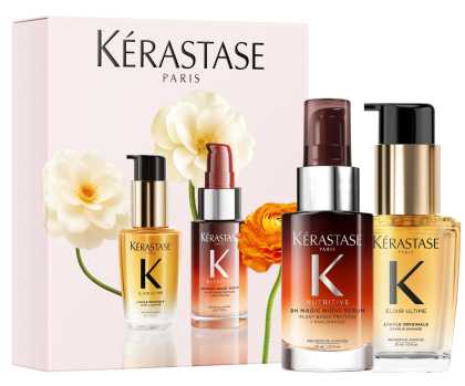Set Kérastase MINI EMBLEMATIC Spring 2026 Serum Elixir Ultime L'HUILE ORIGINALE 30 ml + 8H MAGIC NIGHT SERUM 30 ml