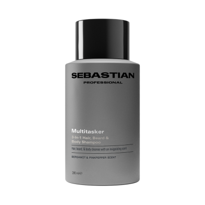 Sampon 3 in 1 pentru barbati - par, corp si barba Sebastian Professional Multitasker, 280 ml
