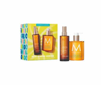 Set par si maini Moroccanoil Summer Kit Mist Hand & Hair Heroes 100 ml + 360 ml
