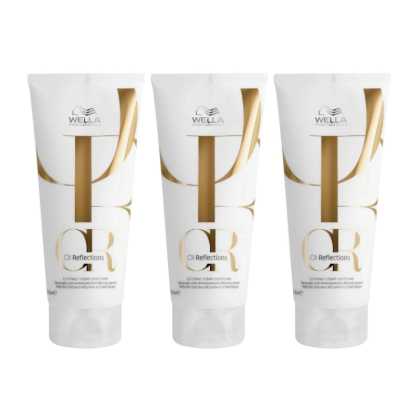 Pachet 3 x Balsam pentru par neted si stralucitor Wella Professionals Oil Reflections, 200 ml