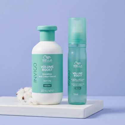 Set pentru par lipsit de volum - Wella Professionals Invigo Volume Boost ( Sampon 300 ml + Spray 150 ml)