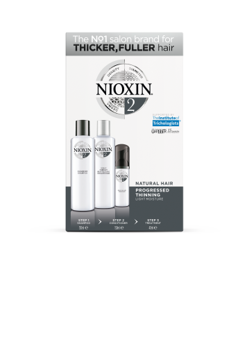 Nioxin  SYS2 Kit - Pachet complet pentru par fin, normal cu tendinta dramatica de subtiere, cadere si rarefiere, 150/150/50 ml - Abbate.ro