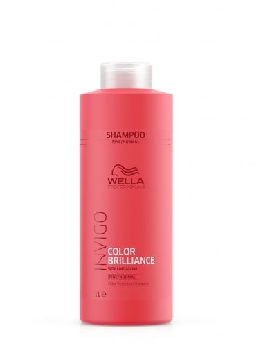 Sampon pentru par vopsit, fin sau normal Wella Professionals Invigo Color Brilliance Color Protection Shampoo Fine/Normal Hair, 1000 ml - Abbate.ro