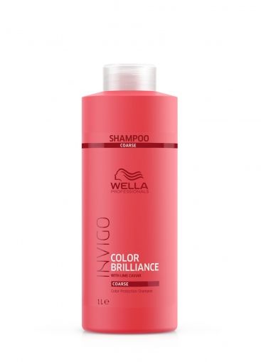 Sampon pentru par vopsit, aspru Wella Professionals Invigo Color Brilliance Vibrant Color Shampoo Coarse Hair, 1000 ml - Abbate.ro