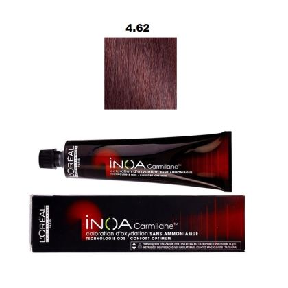 Vopsea de par permanenta L’Oréal Professionnel Inoa Carmilane 4.62 60 ml - Abbate.ro