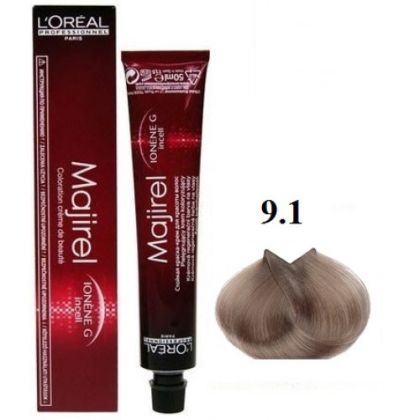 Vopsea de par permanenta L’Oréal Professionnel Majirel 9.1 Blond f. deschis cendre , 50 ml - Abbate.ro