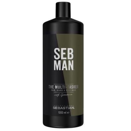 Sampon 3 in 1 pentru par, corp si barba Seb Man The Multitasker, 1000 ml - Abbate.ro