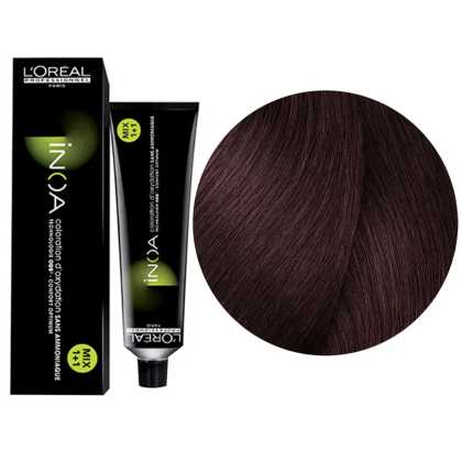 Vopsea de par permanenta L’Oréal Professionnel Inoa 4.26, maro rosu irizat, 60 ml - Abbate.ro