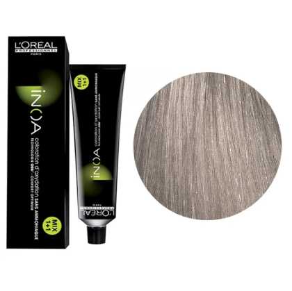 Vopsea de par permanenta L’Oréal Professionnel Inoa 9.1, blond cenușiu foarte deschis, 60 ml - Abbate.ro