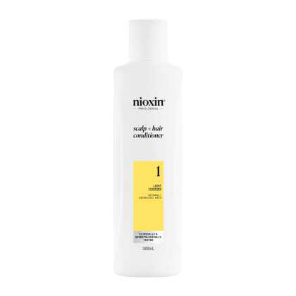 Balsam profesional fortifiant impotriva ruperii pentru par natural cu aspect usor subtiat Nioxin System 1 Scalp + Hair Conditioner, 300 ml