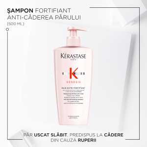 Sampon fortifiant pentru par uscat si slabit predispus la cadere Kérastase Genesis Bain Nutri Fortifiant Riche, 500 ml