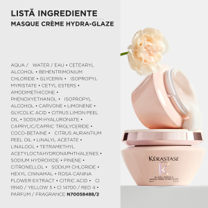 Masca pentru par gros predispus la electrizare Kérastase Gloss Absolu Masque Crème Hydra-Glaze, 200 ml