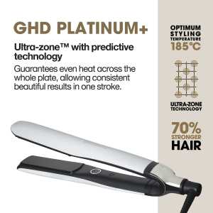 Placa de par profesionala cu tehnologia Ultra-Zone™ GHD Platinum+, White
