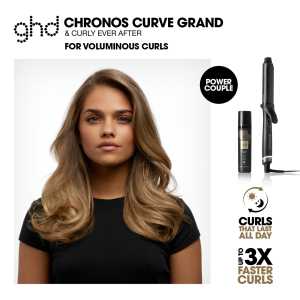 Ondulator profesional pentru bucle mari cu volum GHD Chronos Curve Grand Tong, 32 mm