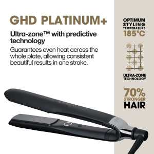 Placa de par profesionala cu tehnologia Ultra-Zone™ GHD Platinum+, Black 