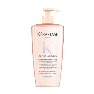Sampon pentru par gros predispus la electrizare Kérastase Gloss Absolu Bain Riche Hydra-Glaze, 500 ml