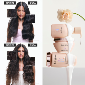 Sampon pentru par gros predispus la electrizare Kérastase Gloss Absolu Bain Riche Hydra-Glaze, 500 ml