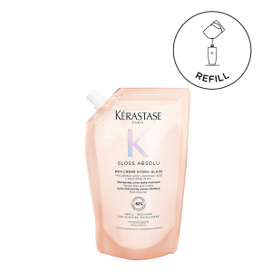 Rezerva sampon pentru par gros predispus la electrizare Kérastase Gloss Absolu Bain Riche Hydra-Glaze, 500 ml