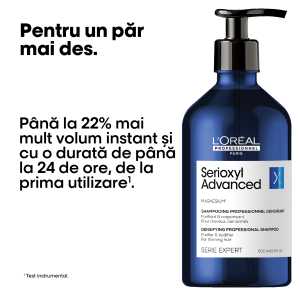 Sampon purificator si pentru mai multa densitate, pentru par fin L'Oréal Professionnel Serie Expert Serioxyl Advanced, 500 ml