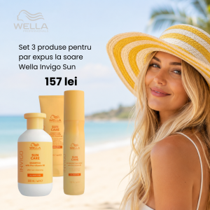 Promotie - Set pentru par expus la soare Wella Invigo Sun (Shampoo 300 Ml+ Spray 150 Ml+ Conditioner 200 Ml)