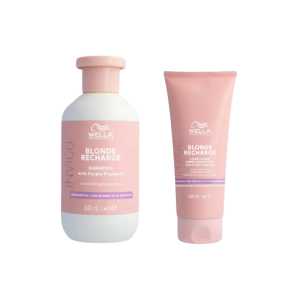Set pentru parul blond Wella Professionals Blonde Recharge ( Sampon 300 ml + Balsam 200 ml)