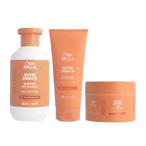 Set nutritie si hidratare pentru par Wella Professionals Invigo Nutri-Enrich ( Sampon 300 ml + Masca 150 ml + Balsam 200 ml)