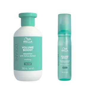 Set pentru par lipsit de volum - Wella Professionals Invigo Volume Boost ( Sampon 300 ml + Spray 150 ml)