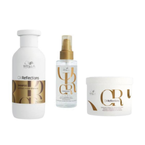 Set pentru par deteriorat Wella Professionals Oil Reflection ( Sampon 250 ml + Masca 150 ml + Ulei Luminous Light 100 ml)