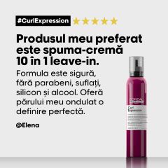 Spuma-crema profesionala 10 in 1 leave-in L'Oréal Professionnel Serie Expert Curl Expression 250ml - Abbate.ro