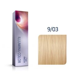 Vopsea de par permanenta Wella Professional Illumina Color 9/03, 60 ml