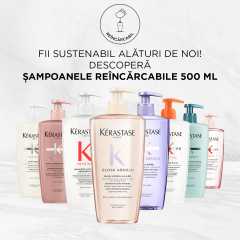 Rezerva sampon pentru par lung, predispus la electrizare Kérastase Gloss Absolu Bain Hydra-Glaze, 500 ml