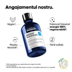 Sampon purificator si pentru mai multa densitate, pentru par fin L'Oréal Professionnel Serie Expert Serioxyl Advanced, 300 ml