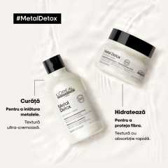 Sampon-crema profesional cu sistem pentru curatarea metalelor L'Oréal Professionnel Serie Expert Metal Detox, 500 ml