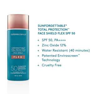 Cremă de protecție solară Colorescience Sunforgettable® Total Protection Face Shield Flex SPF 50 Tan, 55 ml