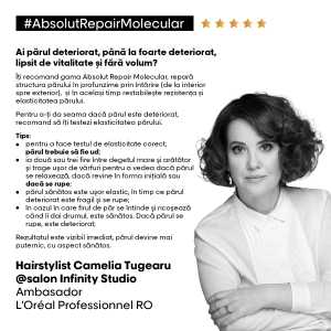 Rezerva Sampon L’Oreal Professionnel Serie Expert Absolut Repair Molecular pentru par deteriorat, 500 ml