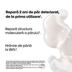 Rezerva Sampon L’Oreal Professionnel Serie Expert Absolut Repair Molecular pentru par deteriorat, 500 ml