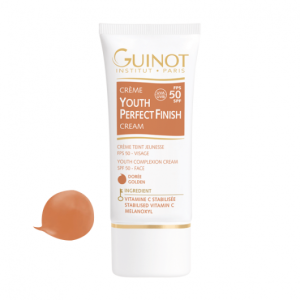 Crema corectoare Guinot Youth Perfect Finish Cream SPF50 Golden efect antiage si hidratare, 30ml 