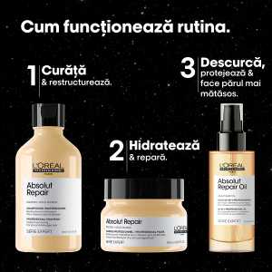 Trusa L'Oréal Professionnel Absolut Repair (Sampon 300 ml+ Masca 250 ml+ Oil 90 ml)