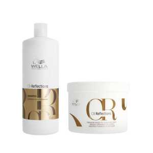 Pachet Wella Professionals Oil Reflection - Masca 500 ml + Sampon 1000 ml 